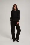 Marisse Black Pleated Trousers