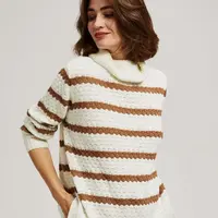 Marisse Striped Turtleneck Sweater