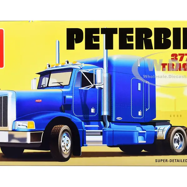 Skill 3 Model Kit Peterbilt 377 A/E Truck Tractor 1/24 Scale Model by AMT