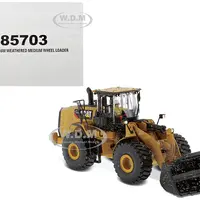 CAT Caterpillar 966M Wheel Loader with Operator (Dirty Version) "Weathered" Series 1/50 Diecast Model by Diecast Masters