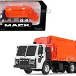 Mack LR with McNeilus Rear Load Refuse Body Orange and White 1/87 Diecast Model by First Gear