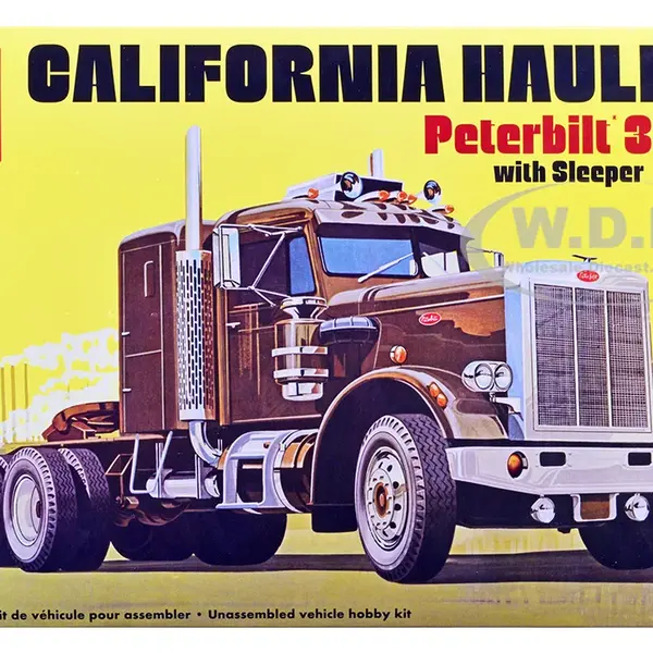 Skill 3 Model Kit Peterbilt 359 California Hauler with Sleeper Cab 1/25 Scale Model by AMT