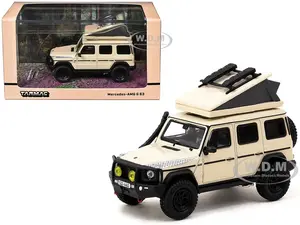 Mercedes-AMG G 63 with Camping Tent Beige "Road64" Series 1/64 Diecast Model Car by Tarmac Works