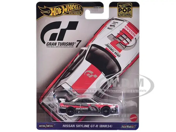 Nissan GT-R Nismo GT3 23 White "Gran Turismo 7" Video Game Diecast Model Car by Hot Wheels