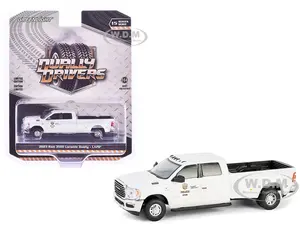 2023 Ram 3500 Laramie Dually Pickup Truck "LAPD (Los Angeles Police Department)" White "Dually Drivers" Series 15 1/64 Diecast Model Car by Greenligh