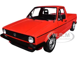 1983 Volkswagen Caddy MK 1 Pickup Truck Mars Red 1/18 Diecast Model Car by Solido