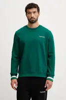 Mikina Calvin Klein Performance pánská, zelená barva, s potiskem, LVGMF5W312