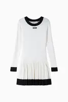 Dívčí šaty Patrizia Pepe K9G3 bílá barva, mini, 7A0570