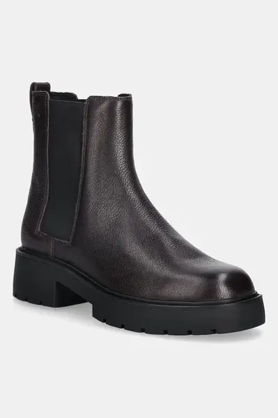 Kožené kotníkové boty Calvin Klein CHUNKY CHELSEA BOOT LTH