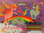 Jednorožci omalovánky s pastelkami