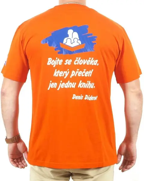 Pánské tričko s citátem oranžové L KNIHCENTRUM.cz