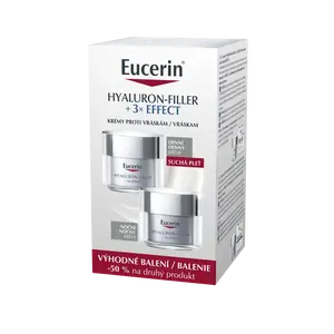 EUCERIN Hyaulor-Filler + 3x Effect Denní krém pre suchú pleť + Noční krém 2 x 50 ml