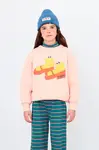 Dětská bavlněná mikina Tinycottons WALK GRAPHIC SWEATSHIRT růžová barva, s potiskem, AW25-286
