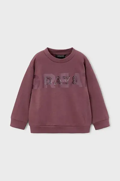 Mikina Mayoral vínová barva, s potiskem, 4406
