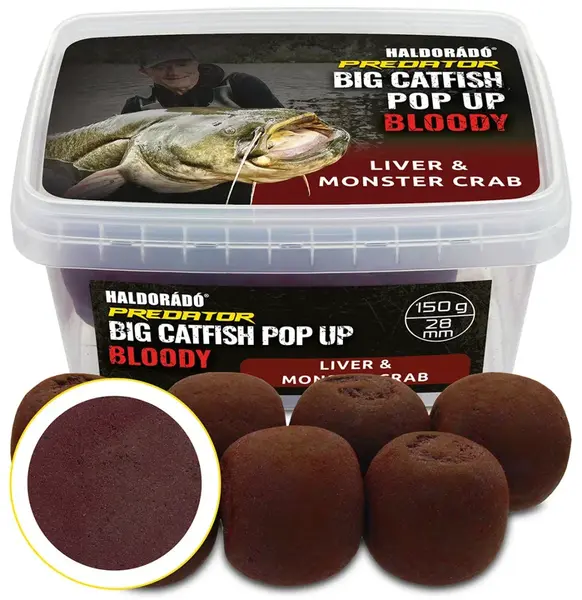 Haldorádó pop up catfish bloody 200 g 28 mm - liver monster crab