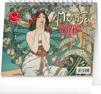 Kalendář 2026 stolní: Alfons Mucha, 16,5 x 13 cm