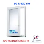 Plastové okno | 90x120 cm (900x1200 mm) | bílé | otevíravé i sklopné | levé