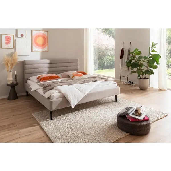 MID.YOU ČALOUNĚNÁ POSTEL, 180/200 cm, béžová