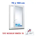 Plastové okno | 70 x 100 cm (700 x 1000 mm) | Bílé / Antracit |otevíravé i sklopné | pravé