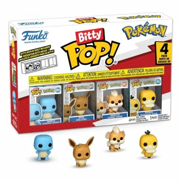 Pokémon minifigurky Bitty POP! Figure Squirtle 4-pack - 2 cm (Série 4)