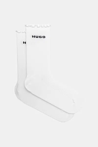 Ponožky HUGO 2-pack bílá barva, 50543178