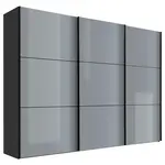Moderano SKŘÍŇ S POSOUVACÍMI DVEŘMI, světle šedá, tmavě šedá, 280/222/68 cm