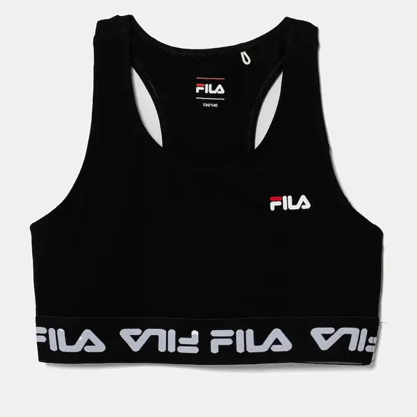Dětská sportovní podprsenka Fila LOHNWEILER černá barva, FAT0656