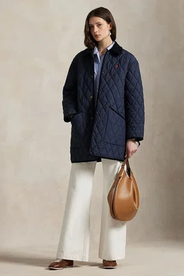 Bunda Polo Ralph Lauren tmavomodrá barva, přechodná, 211971180