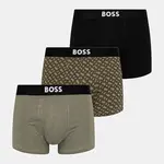 Boxerky BOSS 3-pack pánské, černá barva, 50549832