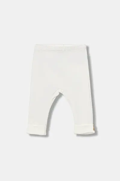 Dětské bavlněné legíny United Colors of Benetton bílá barva, 3CDIAF026