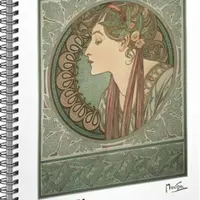 Spirálový blok Alfons Mucha - Laurel, linkovaný