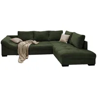 MID.YOU ROHOVÁ SEDAČKA, textil, tmavě zelená