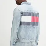 Džínová bunda Tommy Jeans modrá barva, přechodná, DM0DM21242