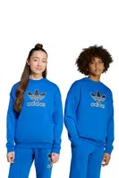Dětská mikina adidas Originals modrá barva, s aplikací, JV8570