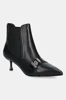 Kožené kotníkové boty Liu Jo DEVA 02 dámské, černá barva, na podpatku, SF5011PX69522222