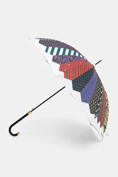 Deštník Moschino bílá barva, 8961