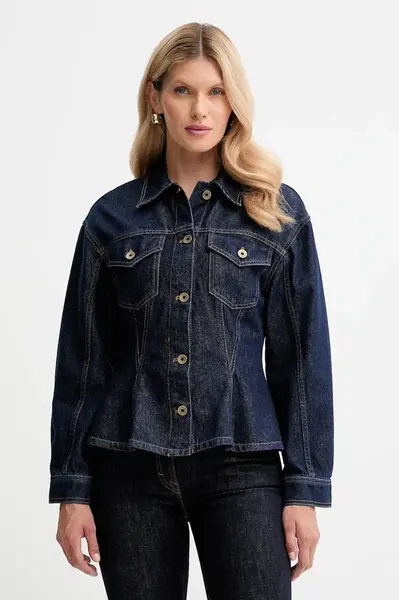 Džínová bunda Luisa Spagnoli tmavomodrá barva, přechodná, 542333