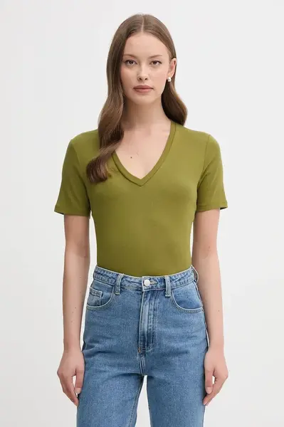 Bavlněné tričko United Colors of Benetton dámské, růžová barva, 3GA2E4230