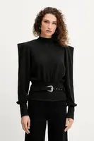 Bavlněná mikina Versace Jeans Couture dámská, černá barva, hladká, 79HAI300 F0010