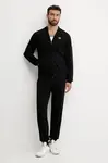Bavlněná tepláková souprava EA7 Emporio Armani pánská, černá barva, AF13512.7M000907