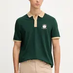 Bavlněné polo tričko Guess pánské, zelená barva, s potiskem, M5YP03 KCJV1