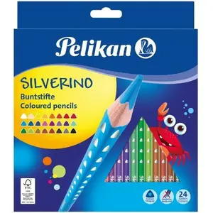 Pastelky Silverino 24 barev, trojhranné