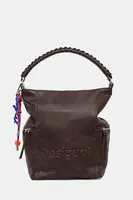 Kabelka Desigual HALF LOGO ARICA hnědá barva, 25WAKP29