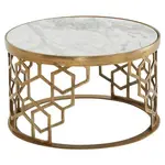 MID.YOU KONFERENČNÍ STOLEK, barvy zlata, kov, 60/60/36 cm