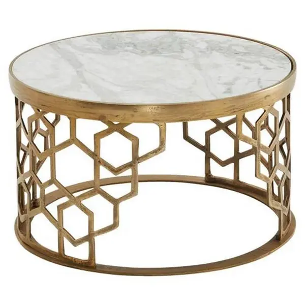 MID.YOU KONFERENČNÍ STOLEK, barvy zlata, kov, 60/60/36 cm