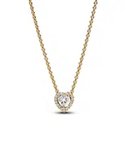 Pandora Pozlacený náhrdelník s třpytivým srdíčkem Shine Timeless 368425C01-45