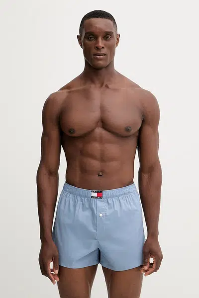 Bavlněné boxerky Tommy Hilfiger 3-pack modrá barva, UM0UM03613