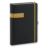 Denní diář Presco Twill 2026 - A5, černý