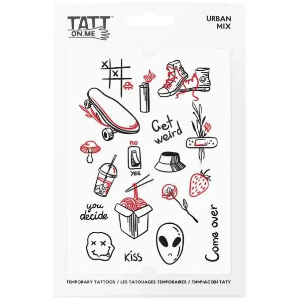 TATTonMe Voděodolné dočasné tetovačky Ve městě mix