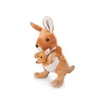 Kangura plyšová 29cm stojící s mládětem
